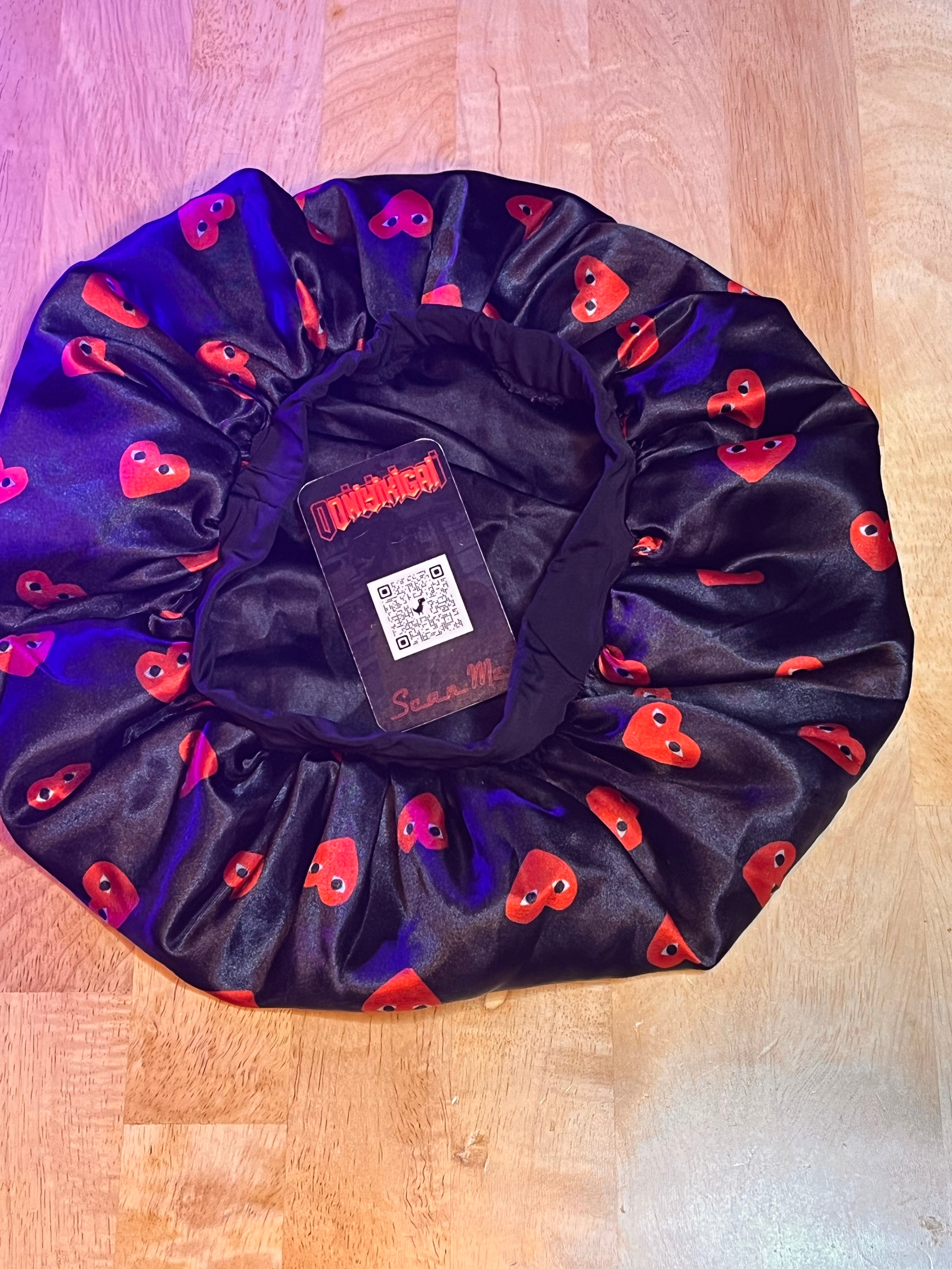 Red heart bonnet