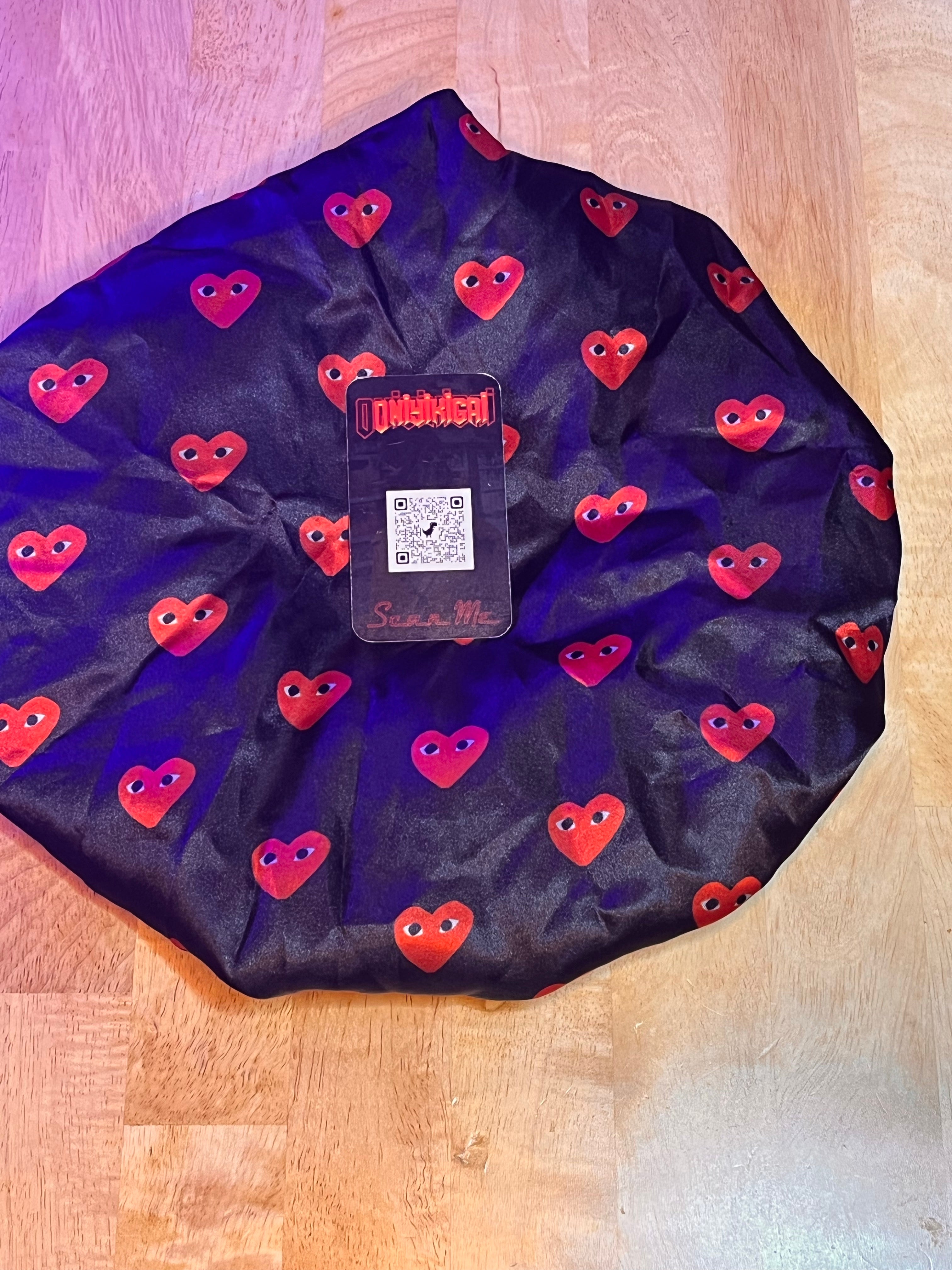 Red heart bonnet